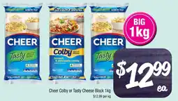 Farmer Jack's Cheer Colby or Tasty Cheese Block offer