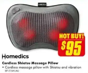 The Good Guys Homedics Cordless Shiatsu Massage Pillow offer