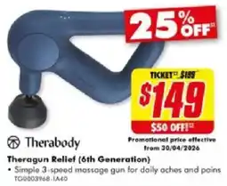 The Good Guys Therabody Theragun Relief (6th Generation) offer