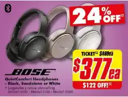 The Good Guys BOSE QuietComfort Headphones - Black, Sandstone or White offer