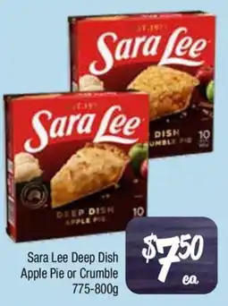 Farmer Jack's Sara Lee Deep Dish Apple Pie or Crumble offer