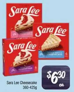 Farmer Jack's Sara Lee Cheesecake offer