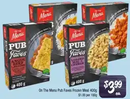 Farmer Jack's On The Menu Pub Faves Frozen Meal offer