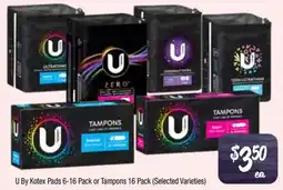 Farmer Jack's U By Kotex Pads offer
