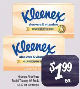 Farmer Jack's Kleenex Aloe Vera Facial Tissues offer