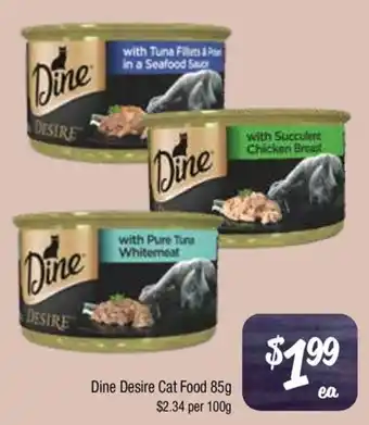 Farmer Jack's Dine Desire Cat Food offer