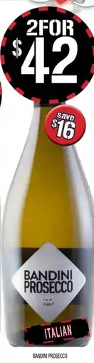 Farmer Jack's Bandini prosecco offer