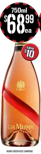 Farmer Jack's Mumm cordon rose champagne offer