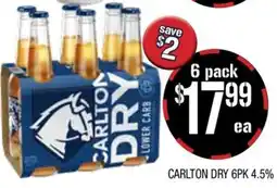 Farmer Jack's Carlton dry 6pk 4.5% offer