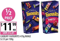Supabarn Cadbury favourites range offer