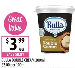 Supabarn Bulla double cream offer