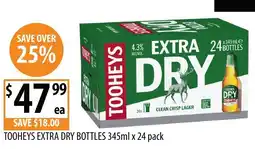 Supabarn Tooheys extra dry bottles offer
