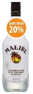 Supabarn Malibu white rum with coconut offer