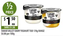 Supabarn Tamar valley dairy yoghurt tub range offer