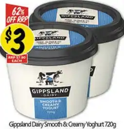 NQR Gippsland Dairy Smooth & Creamy Yoghurt offer