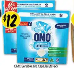 NQR OMO Sensitive 3in1 Capsules offer