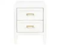 Soloman Bedside Table, Small, Satin White
