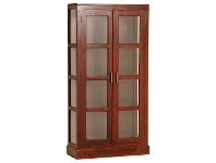Paris Mahogany Timber Display Cabinet, Mahogany