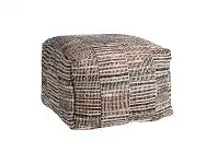 LivingStyles Appry Cotton Chindi Square Pouffe offer