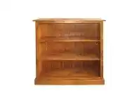 LivingStyles LA New Zealand Pine Timber Low Bookcase, 90cm, Blackwood offer