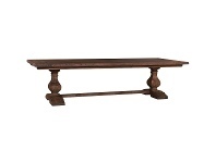 LivingStyles Calverton Mahogany Timber Trestle Dining Table, 305cm, Antique French Oak offer