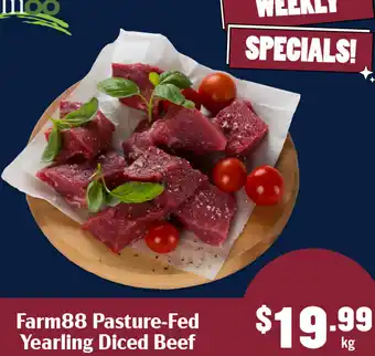 Tasman Butchers Farm88 Pasture-Fed Yearling Diced Beef offer