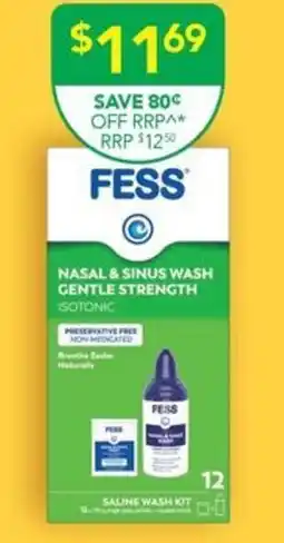 Terry White Fess nasal & sinus wash gentle strength isotonic offer