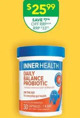 Terry White Inner health daily balance probiotic offer