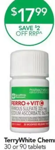 Terry White TerryWhite Chemmart* Ferro + Vitamin C offer