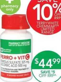 Terry White TerryWhite Chemmart* Ferro + Vitamin C offer