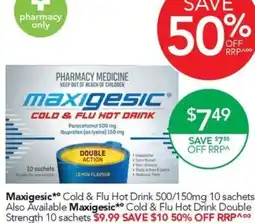 Terry White Maxigesic Cold & Flu Hot Drink offer