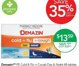 Terry White Demazin PE Cold & Flu + Cough Day & Night offer