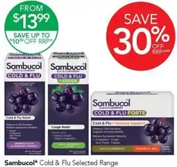 Terry White Sambucol Cold & Flu Selected Range offer