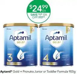 Terry White Aptamil* Gold + Pronutra Junior or Toddler Formula offer