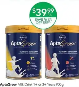 Terry White AptaGrow Milk Drink 1+ or 3+ Years offer