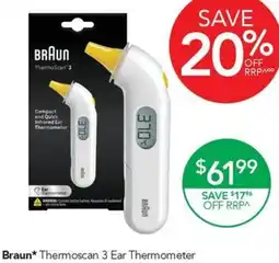 Terry White Braun Thermoscan 3 Ear Thermometer offer