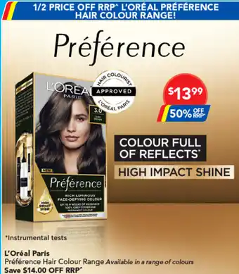 L Oréal Paris Préférence Hair Colour Range