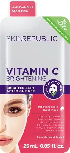 Amcal Pharmacies Skin Republic Vitamin C Brightening Sheet Mask offer
