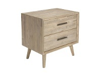 LivingStyles Cambrie II Acacia Timber Bedside Table offer