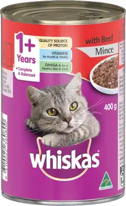 IGA Whiskas Wet Cat Food Selected Varieties offer