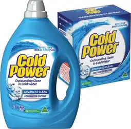 IGA Cold Power Laundry Liquid 2 Litre or Powder 2kg Selected Varieties offer