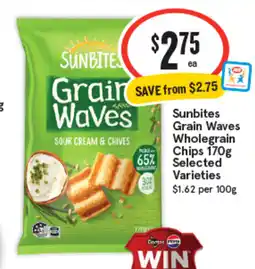 IGA Sunbites Grain Waves Wholegrain Chips offer
