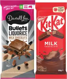 IGA Darrell Lea Chocolate Block 160‑180g or Nestlé Chocolate Block 118‑180g Selected Varieties offer