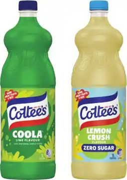 IGA Cottee’s Cordial Selected Varieties offer
