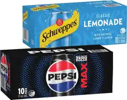 IGA Pepsi, Solo or Schweppes 10x375mL Selected Varieties offer