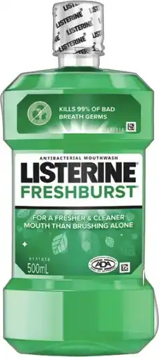 IGA Listerine Mouthwash Fresher & Cleaner Selected Varieties offer