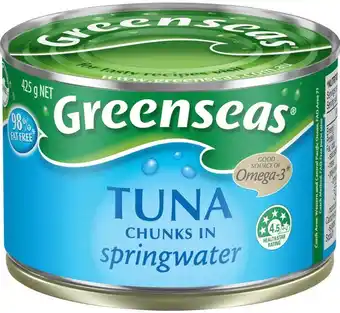 IGA Greenseas Tuna Chunks in Springwater offer
