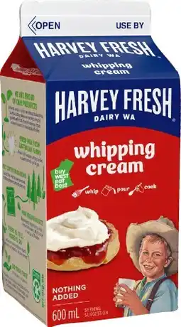 IGA Harvey Fresh Whipping Cream offer