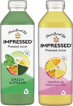 IGA Impressed Pressed Juice Tropical, Green Supreme or Berry Bliss 1 Litre offer