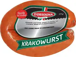 IGA D’Orsogna Krakowurst or Polish Sausage 375g offer